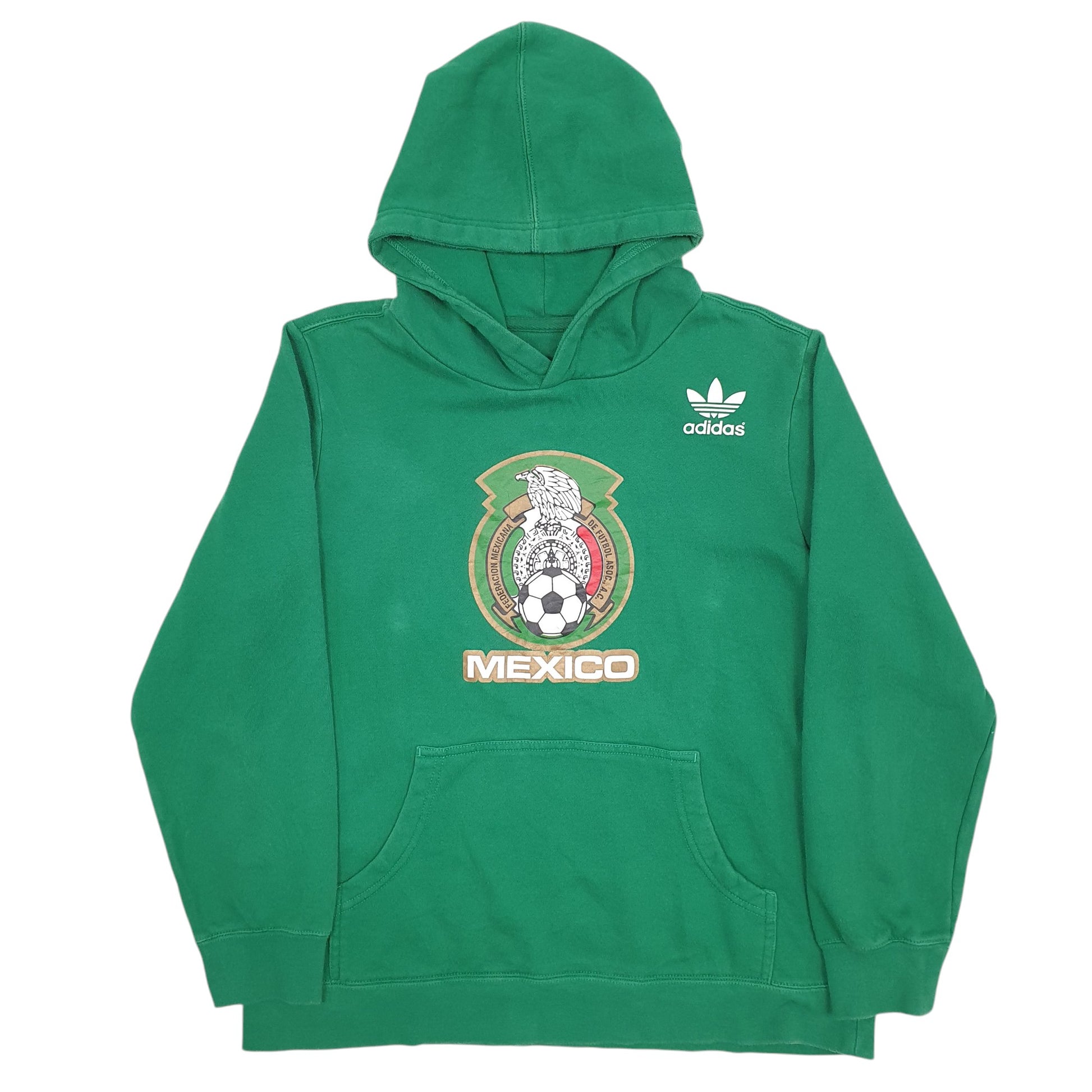 Womens Green Adidas Mexico Football Soccer Hoodie Jumper