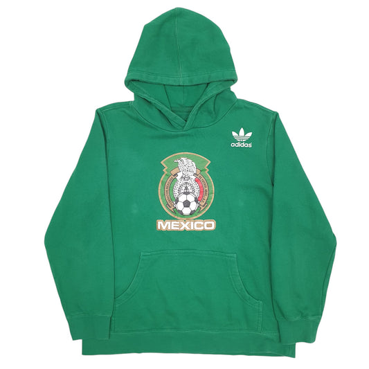 Womens Green Adidas Mexico Football Soccer Hoodie Jumper