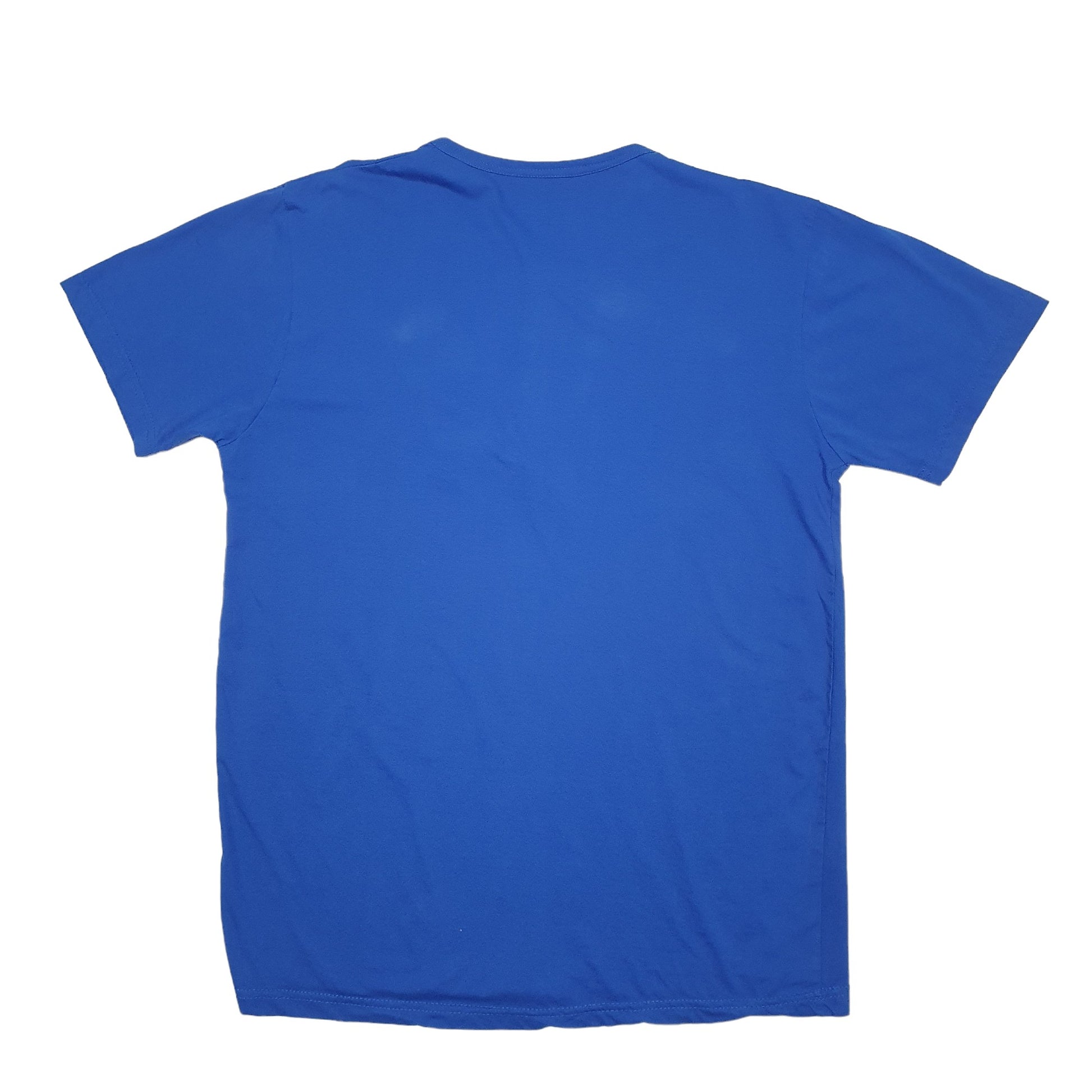 Mens Blue Adidas Button up Short Sleeve T Shirt