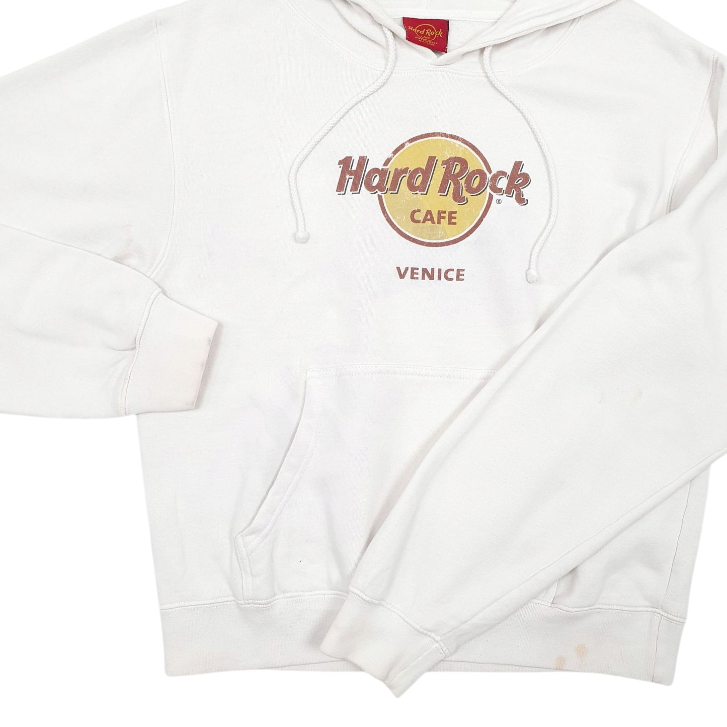 Womens White Hard Rock Cafe Vintage Hoodie Jumper