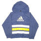 Mens Navy Adidas Vintage Hooded 90s  Coat