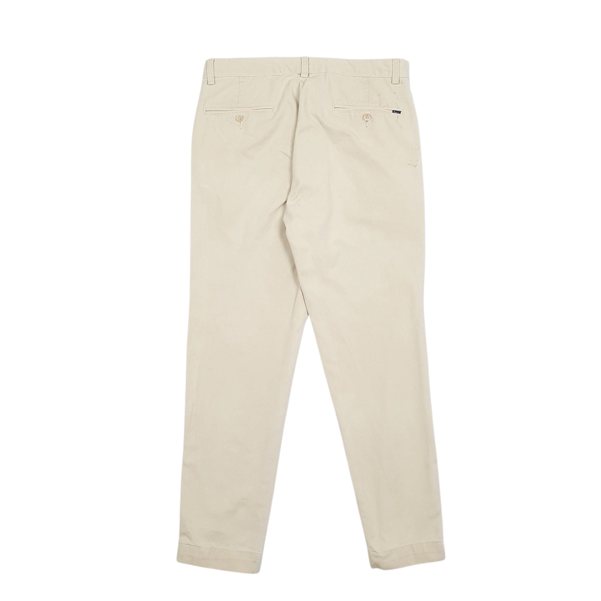 Mens Cream Polo Ralph Lauren Slim Fit Chino Trousers