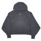 Womens Black Nike Cropped Oversized Gym Workout Hoodie Jumper