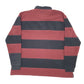 Mens Burgundy Guinness Rugby Shirt Top Striped Crewneck Jumper