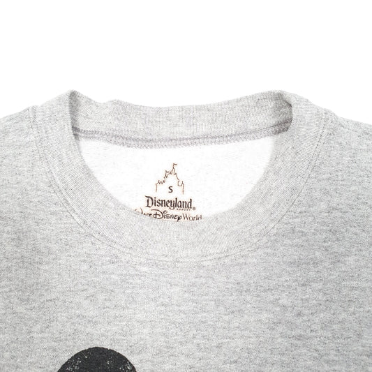 Mens Grey Hanes Disney Disneyland Mickey Mouse Spellout Crewneck Jumper