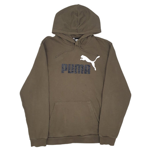 Mens Green Puma  Hoodie Jumper