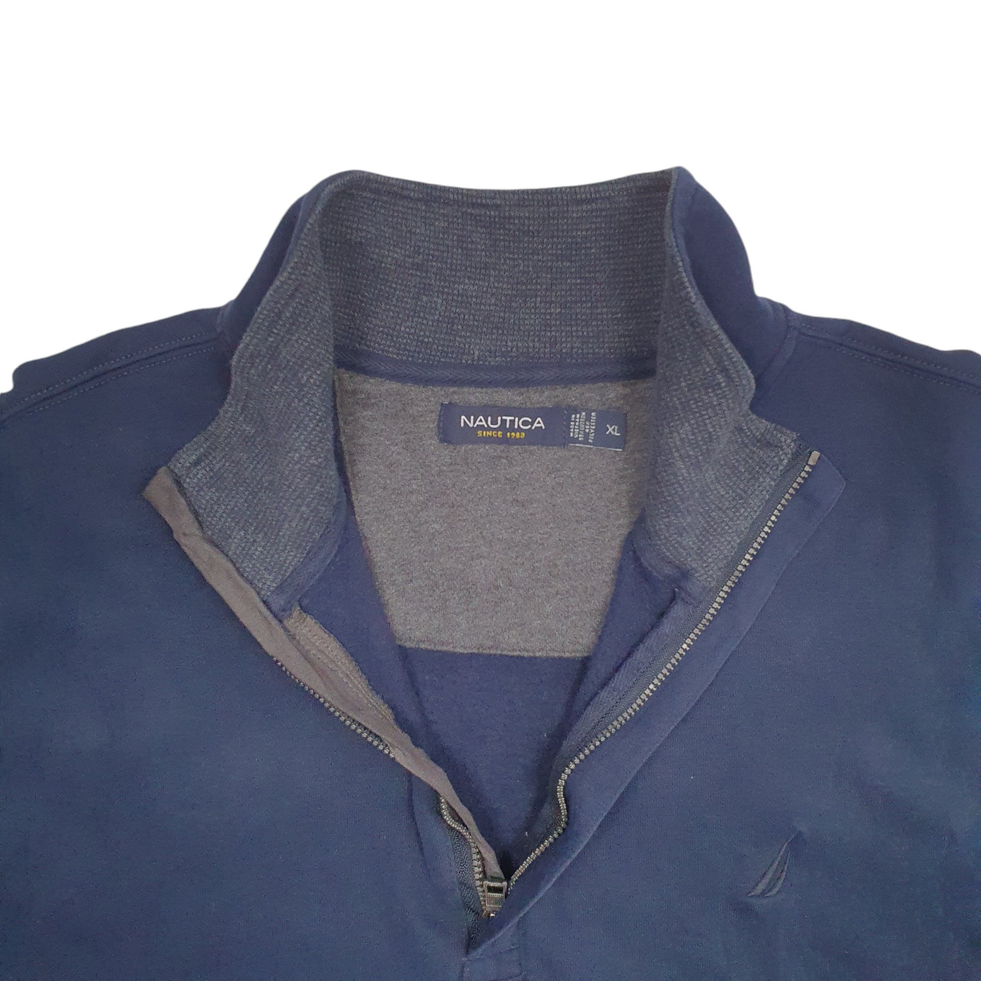 Mens Navy Nautica  Quarter Zip Jumper