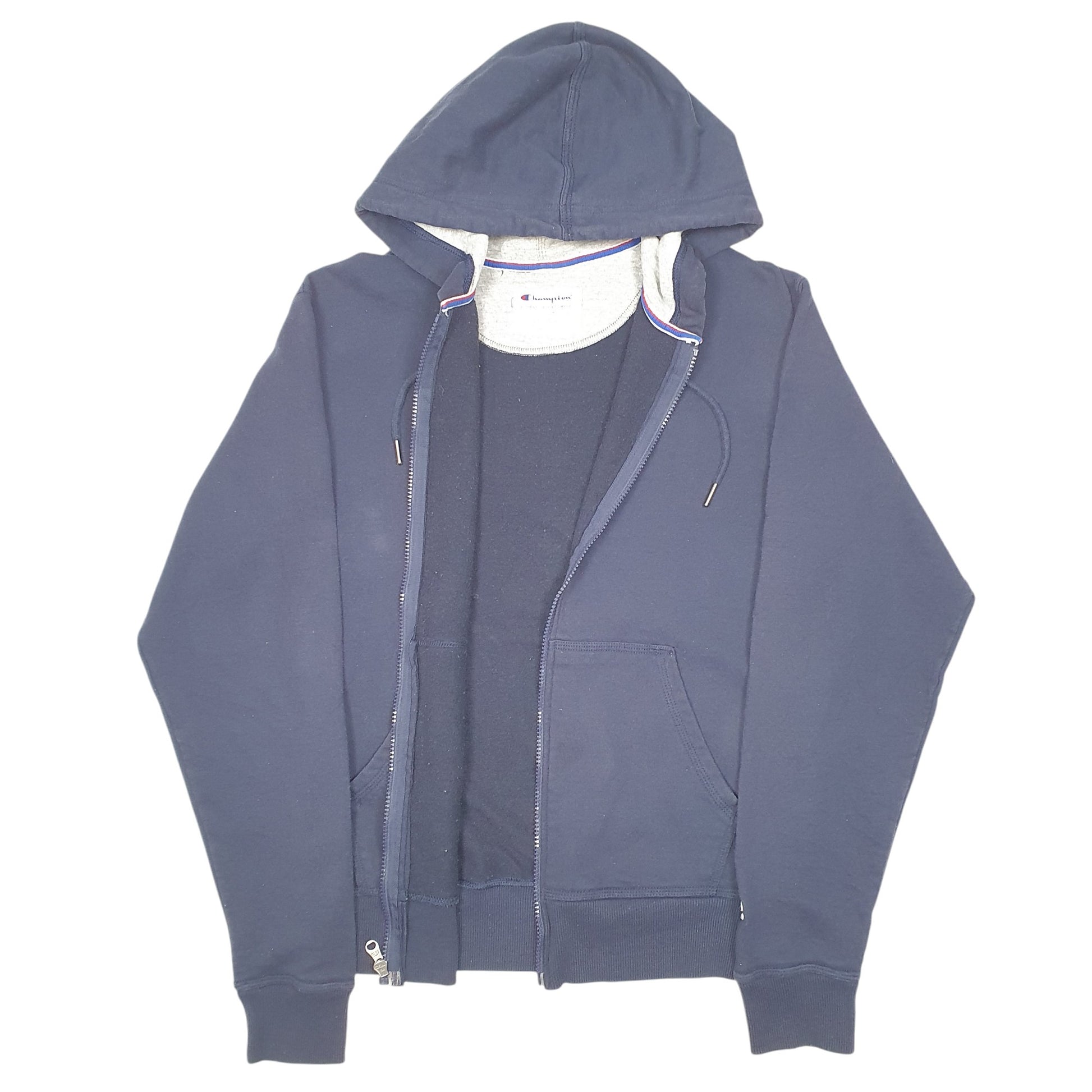 Mens Navy Champion Hoodie Full Zip Jumper