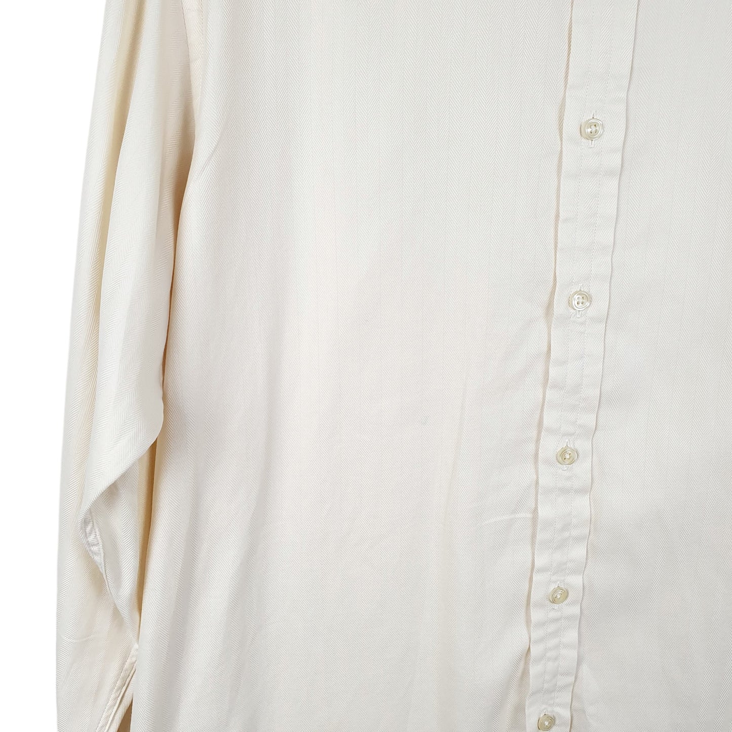 Mens Cream Yellow London Jermyn Street Long Sleeve Shirt