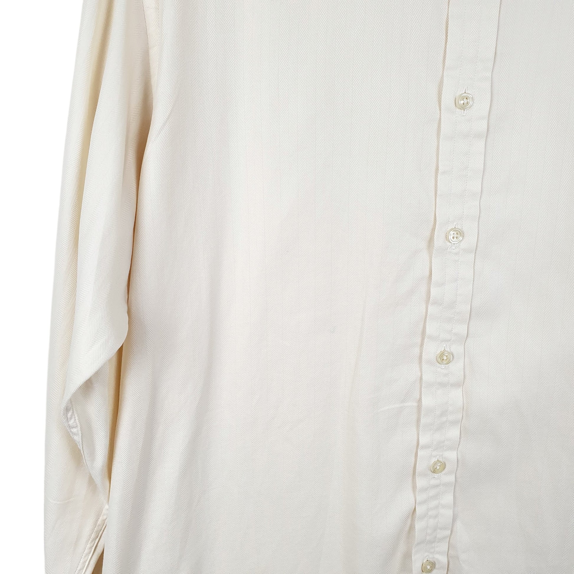 Mens Cream Yellow London Jermyn Street Long Sleeve Shirt