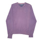 Mens Purple Tommy Hilfiger Knit V Neck Jumper