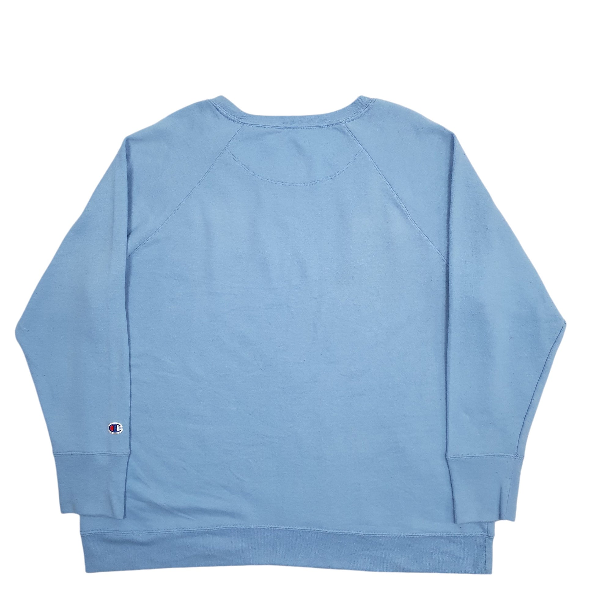 Mens Blue Champion Spellout Crewneck Jumper