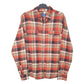 Mens Orange George Flannel Long Sleeve Shirt