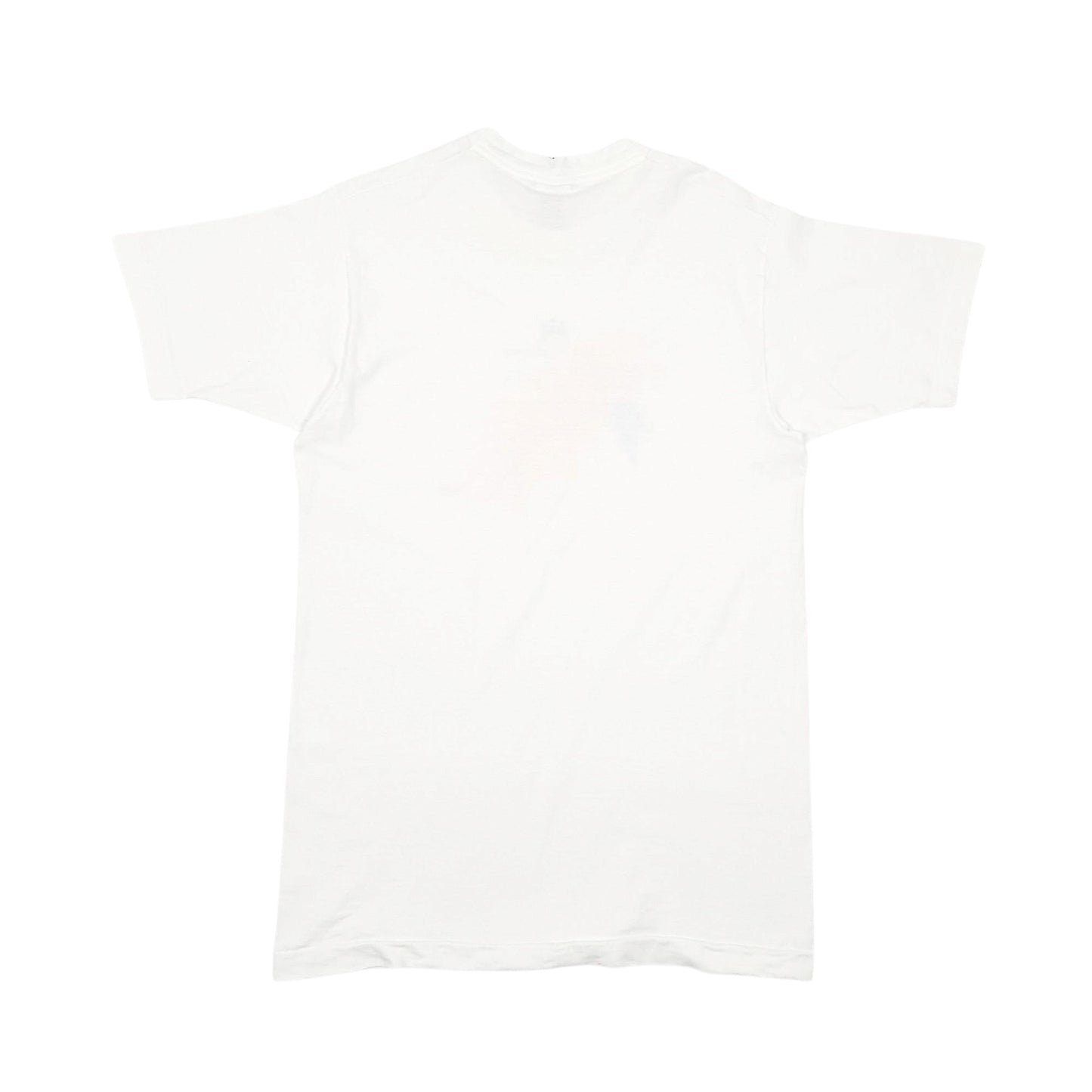 Mens White Fruit Of The Loom Single Stitch Vintage 90s Short Sleeve T Shirt