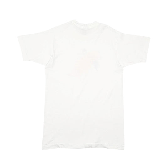 Mens White Fruit Of The Loom Single Stitch Vintage 90s Short Sleeve T Shirt