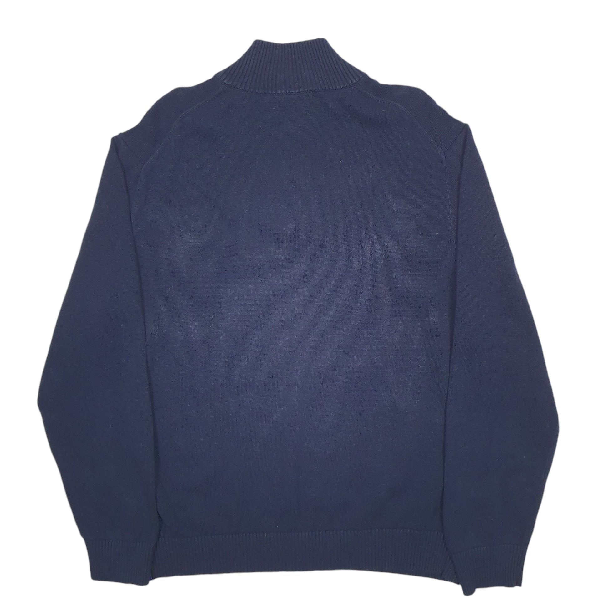 Mens Navy Nautica Knit Quarter Zip Jumper