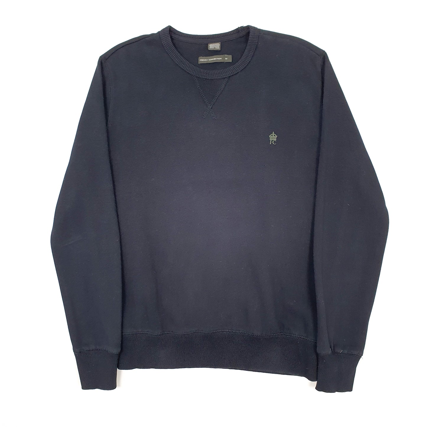 Mens Navy French Connection  Crewneck Jumper