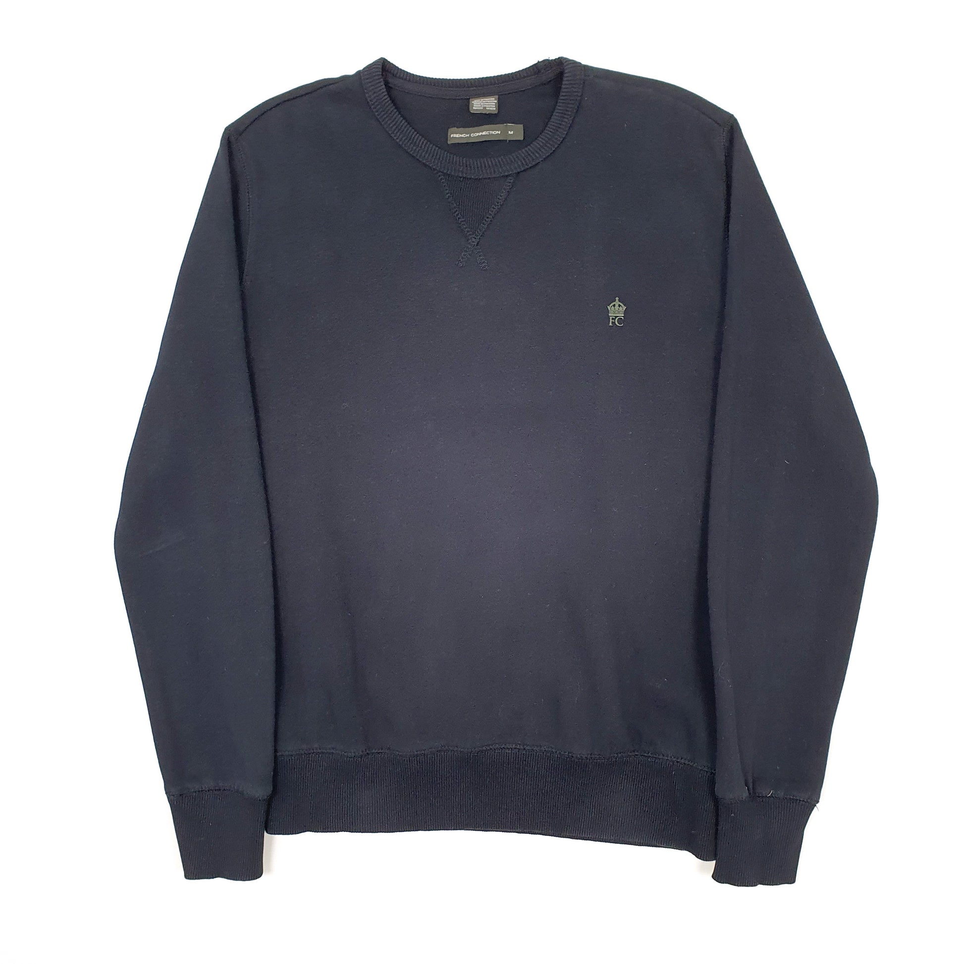 Mens Navy French Connection  Crewneck Jumper