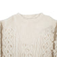 Mens Cream Unbranded Cable Knitwear Crewneck Jumper