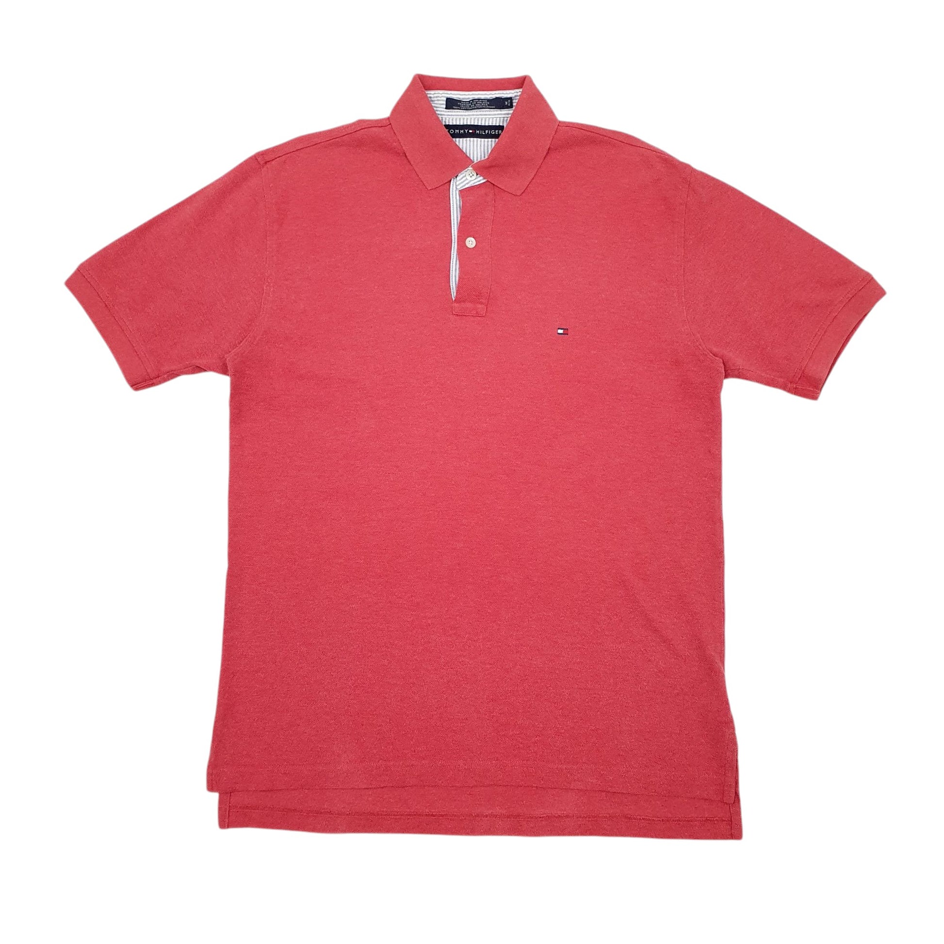 Mens Red Tommy Hilfiger  Short Sleeve Polo Shirt