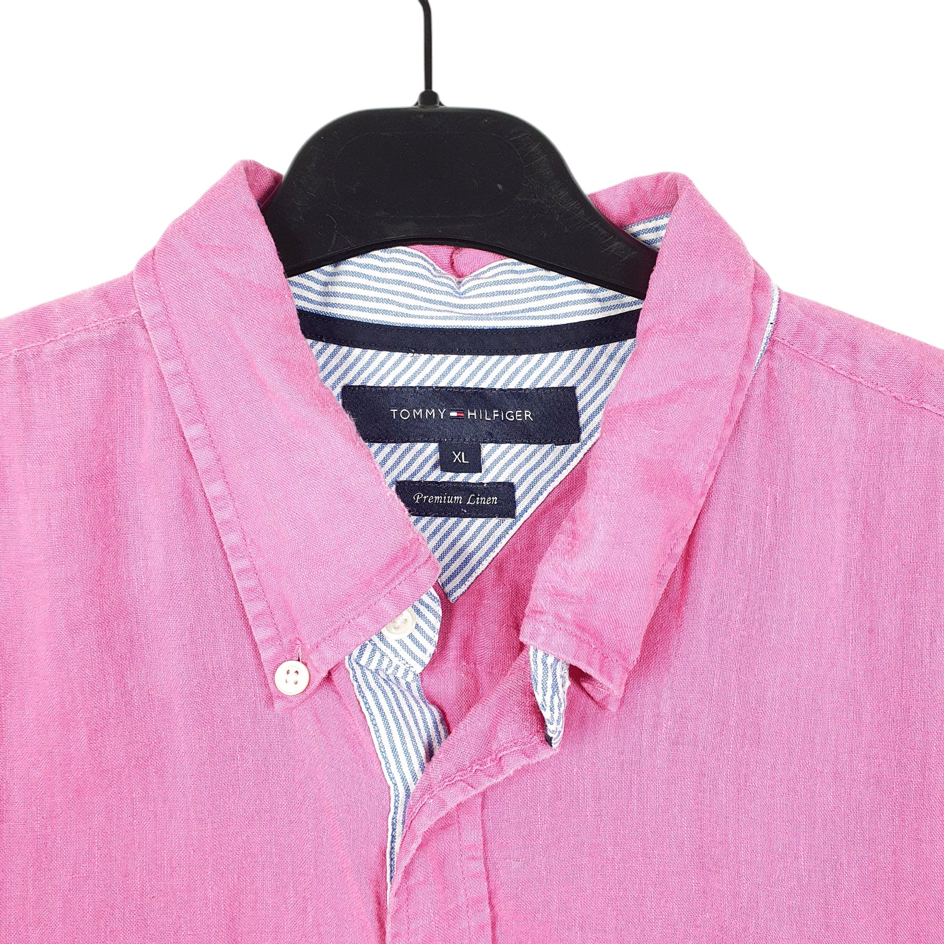 Mens Pink Tommy Hilfiger  Long Sleeve Shirt