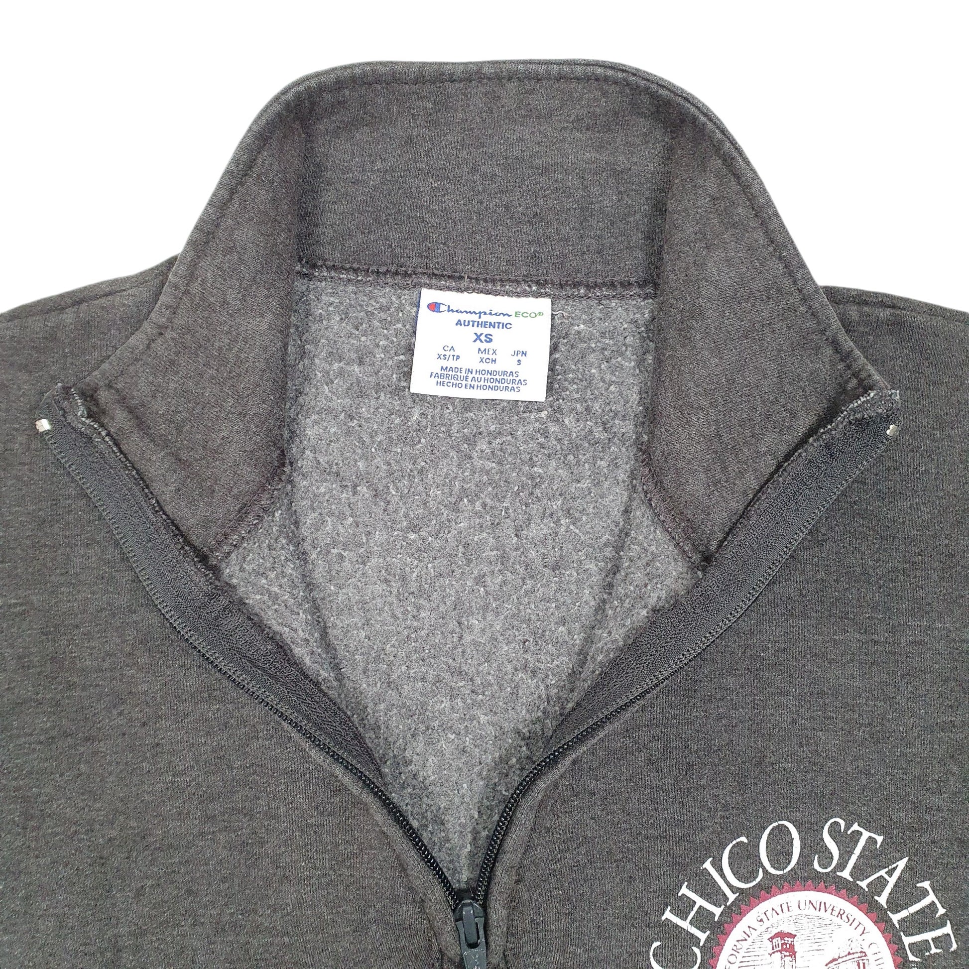 Mens Grey Champion Chico State University California USA Quarter Zip Jumper