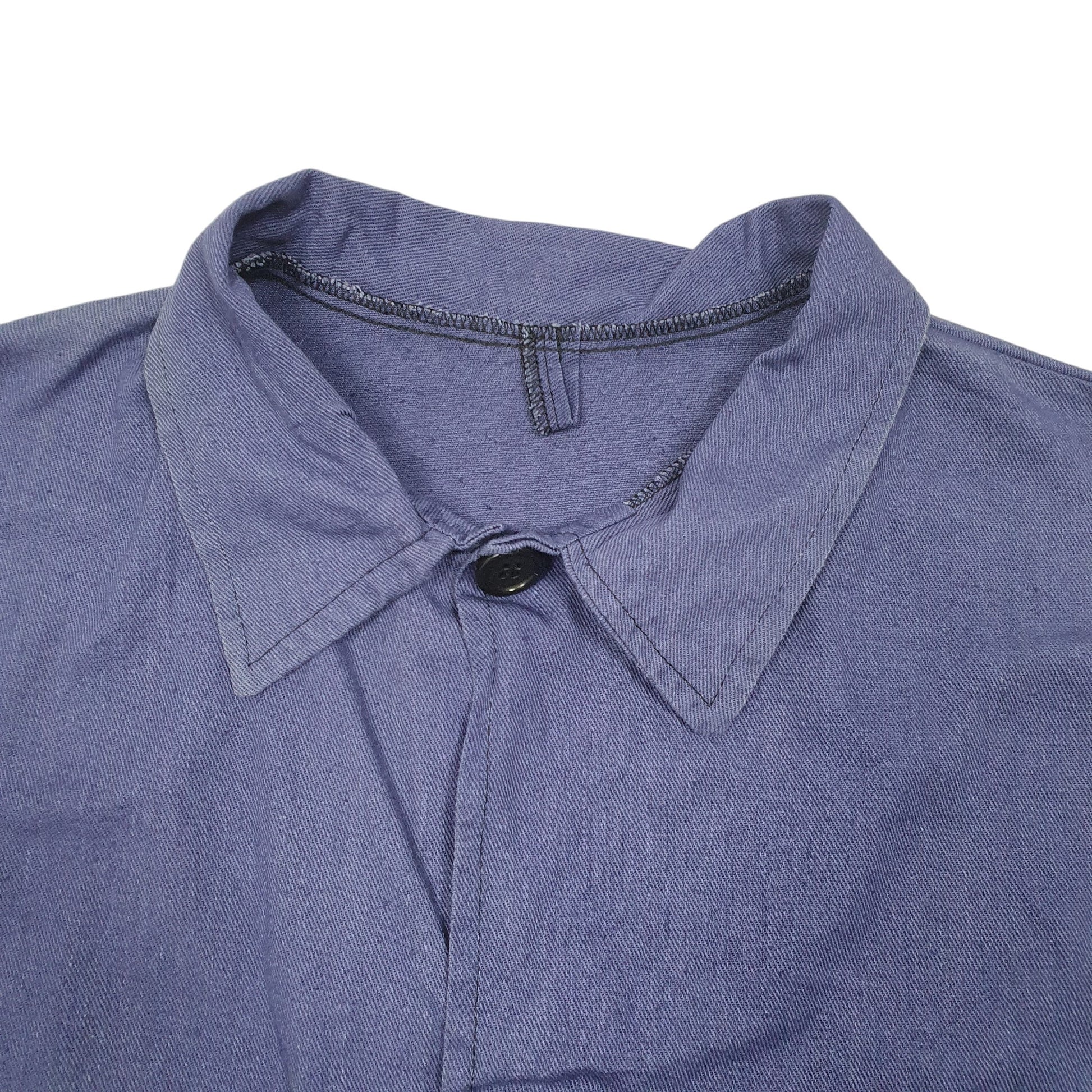 Mens Navy Unbranded French Workwear Euro Labourer Hoodie Coat