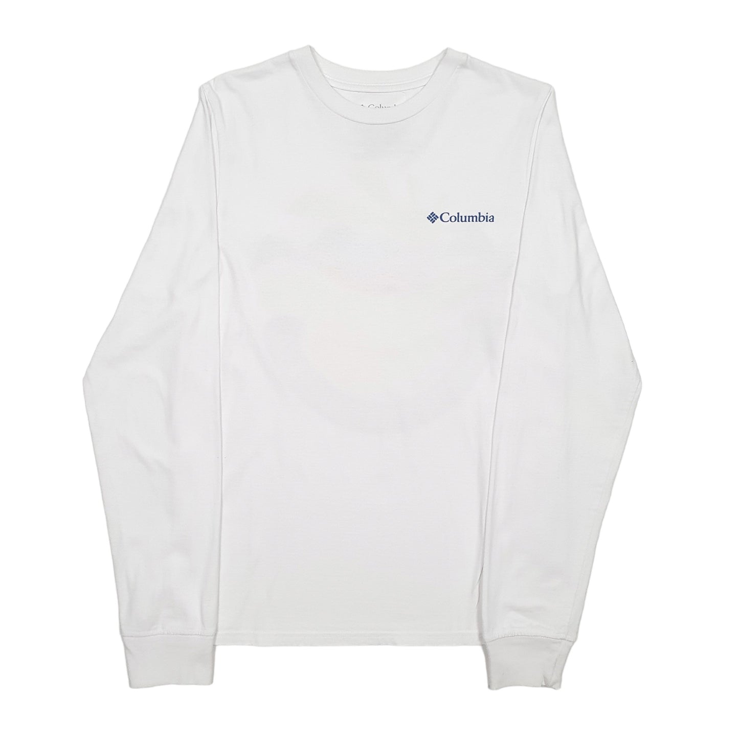 Mens White Columbia Sportswear  Long Sleeve T Shirt