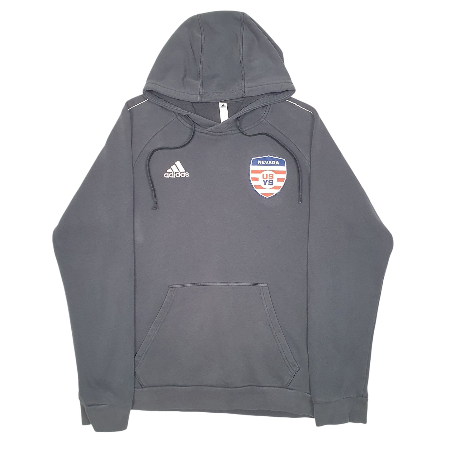 Mens Black Adidas Nevada Youth Soccer USA Hoodie Jumper