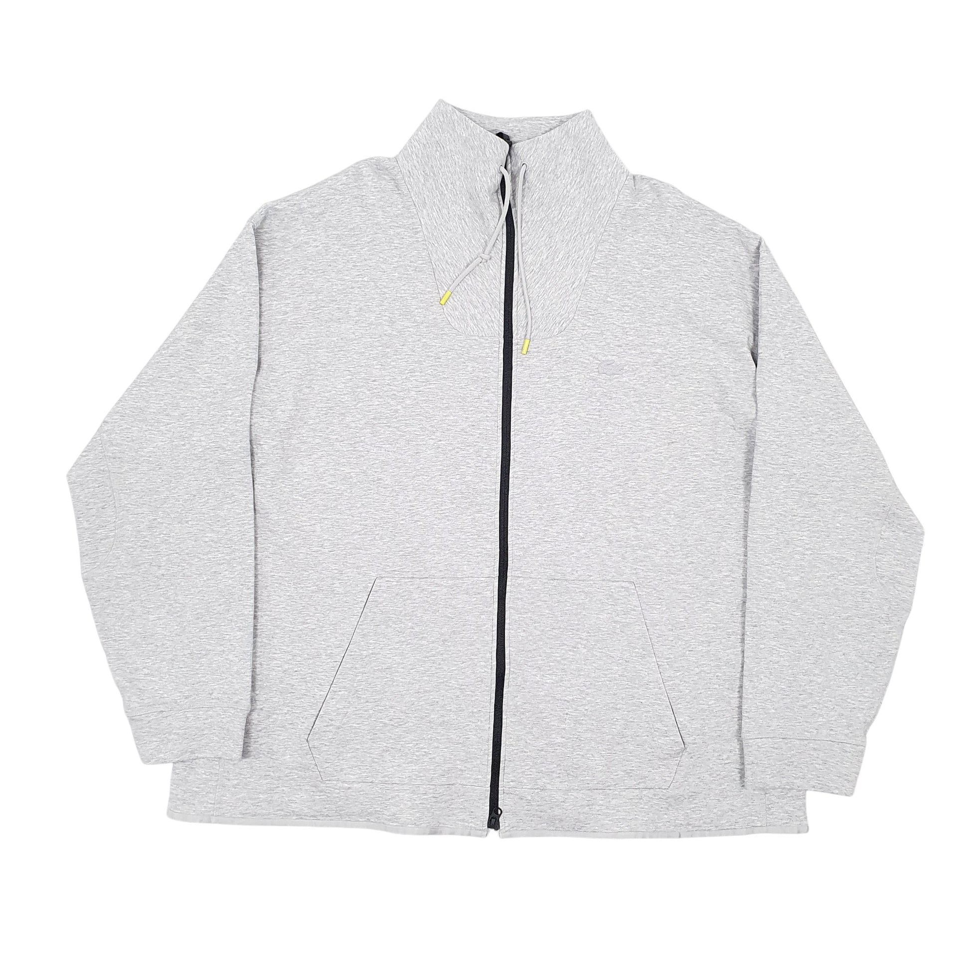 Mens Grey Lacoste  Full Zip Jumper