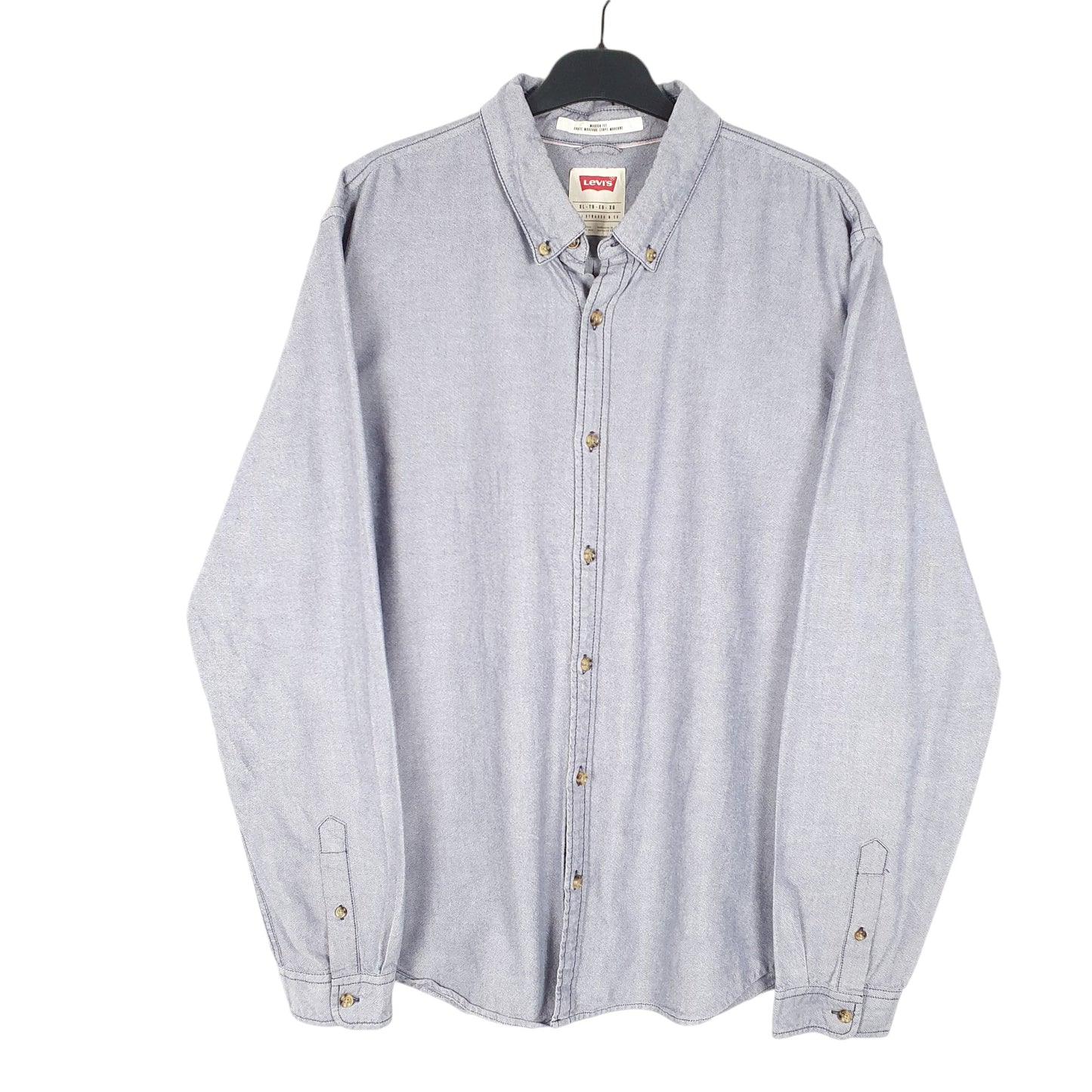 Mens Blue Levis Modern Fit Long Sleeve Shirt