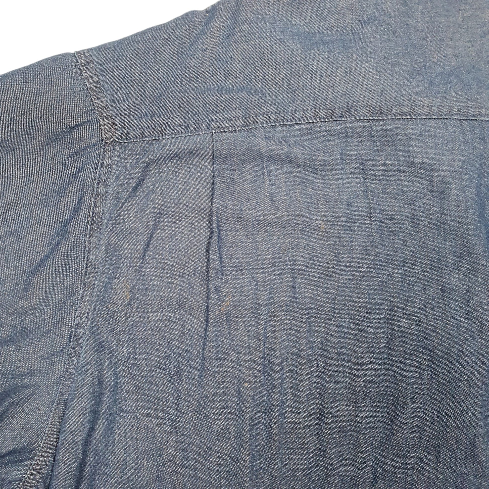 Mens Blue Wrangler Overshirt Shacket Fleece Lined Denim  Coat