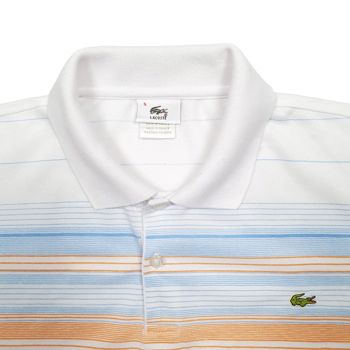 Mens White Lacoste  Short Sleeve Polo Shirt