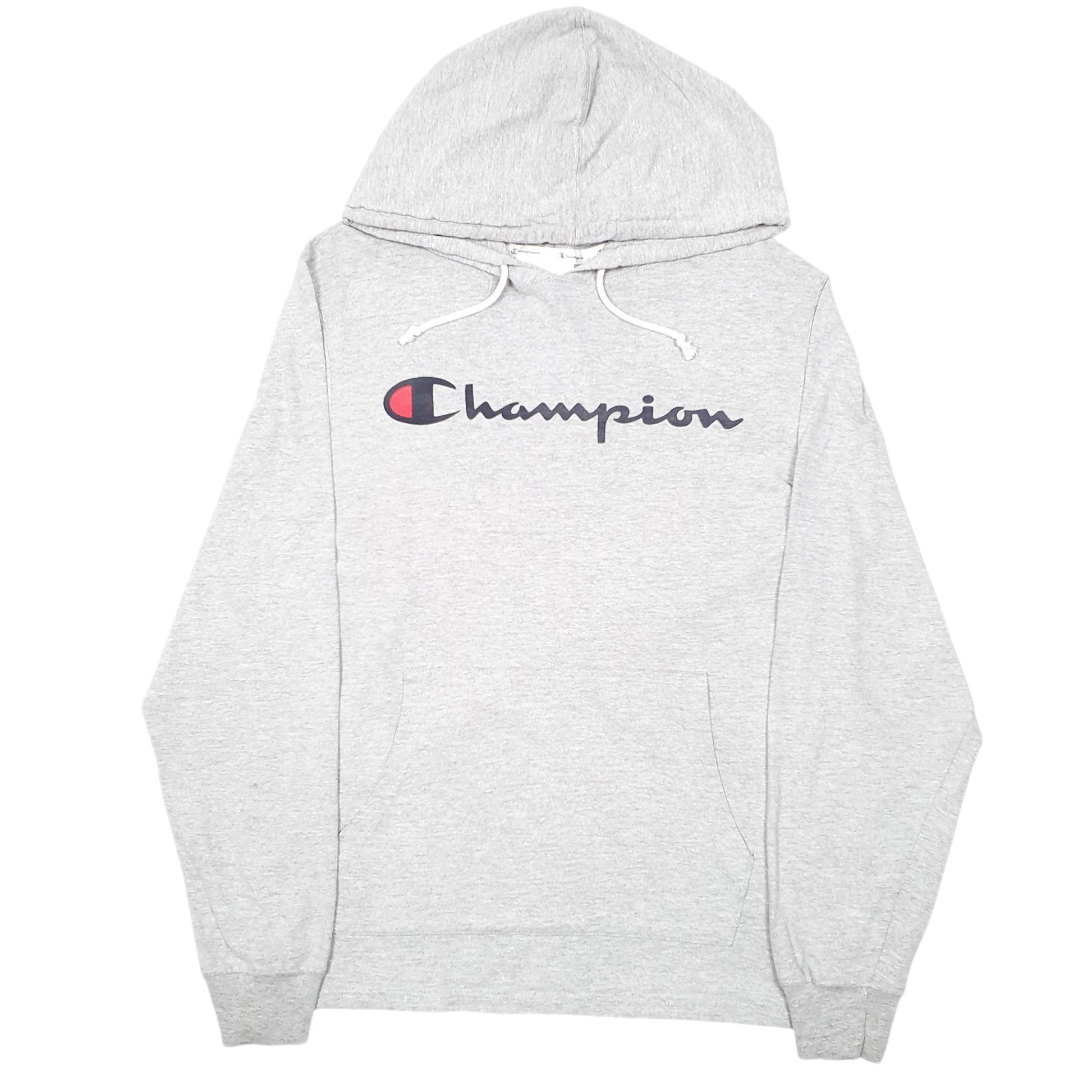 Womens Grey Champion Lightweight Script Hoodie Jumper