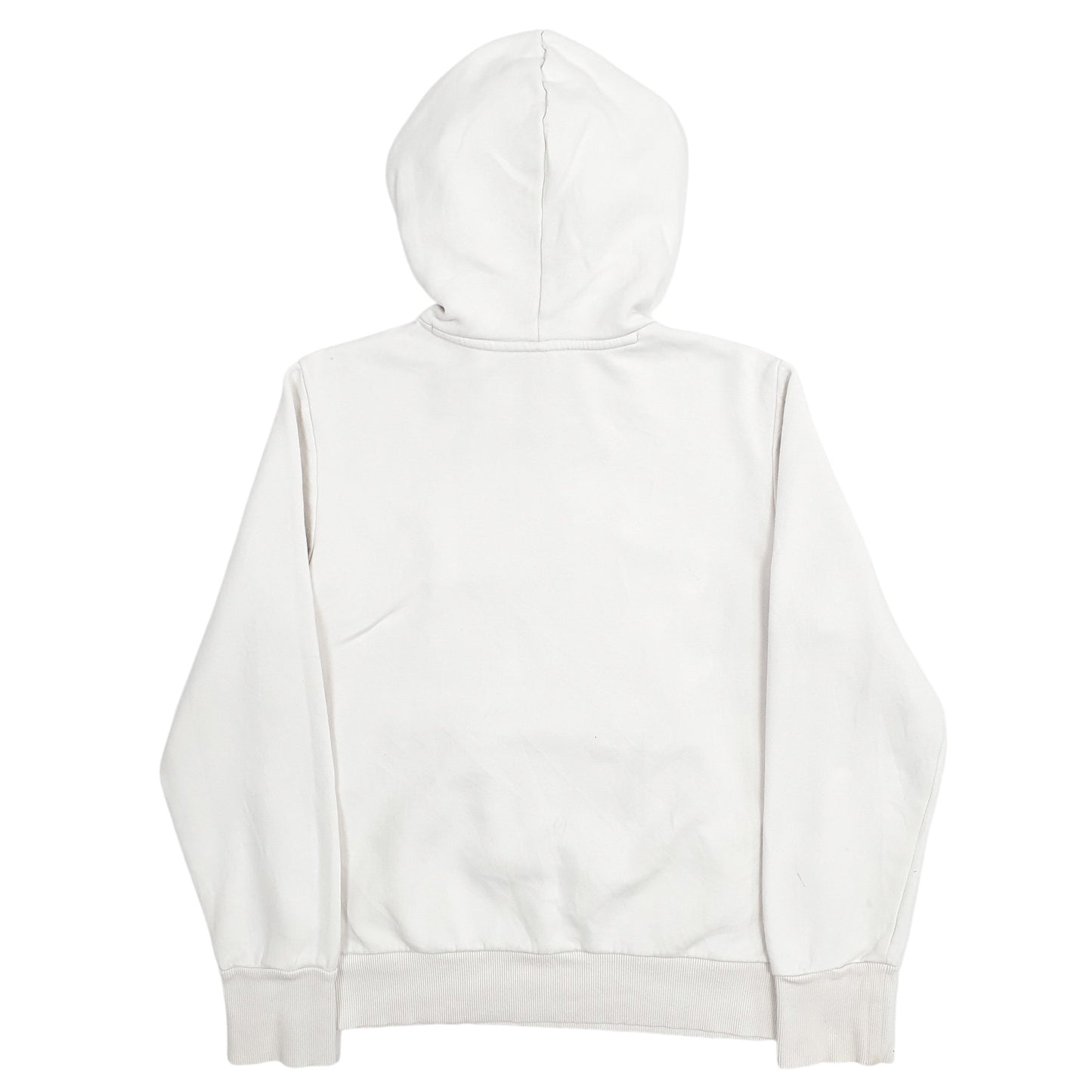 Womens White Adidas Spellout Hoodie Jumper