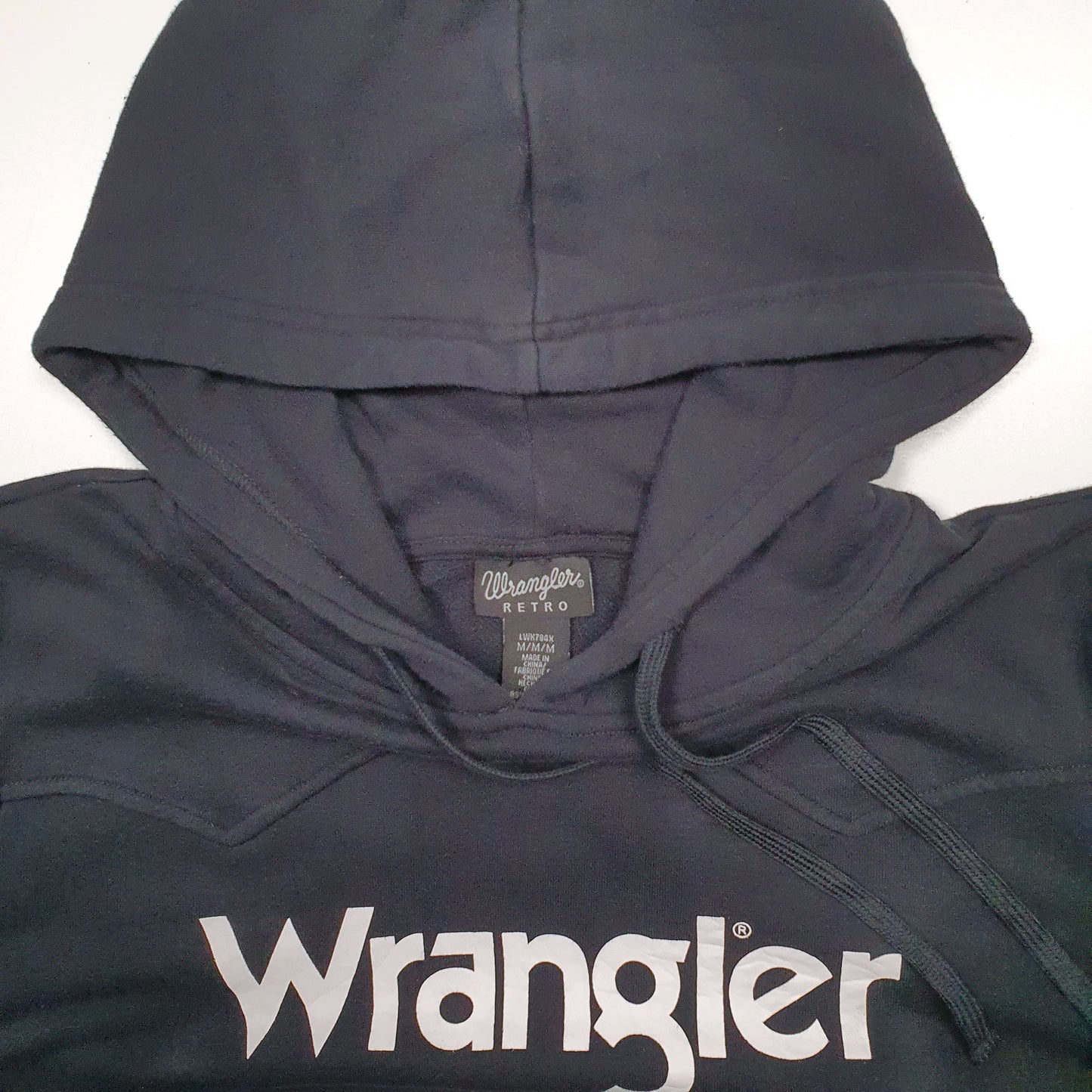 Womens Black Wrangler Spellout Hoodie Jumper