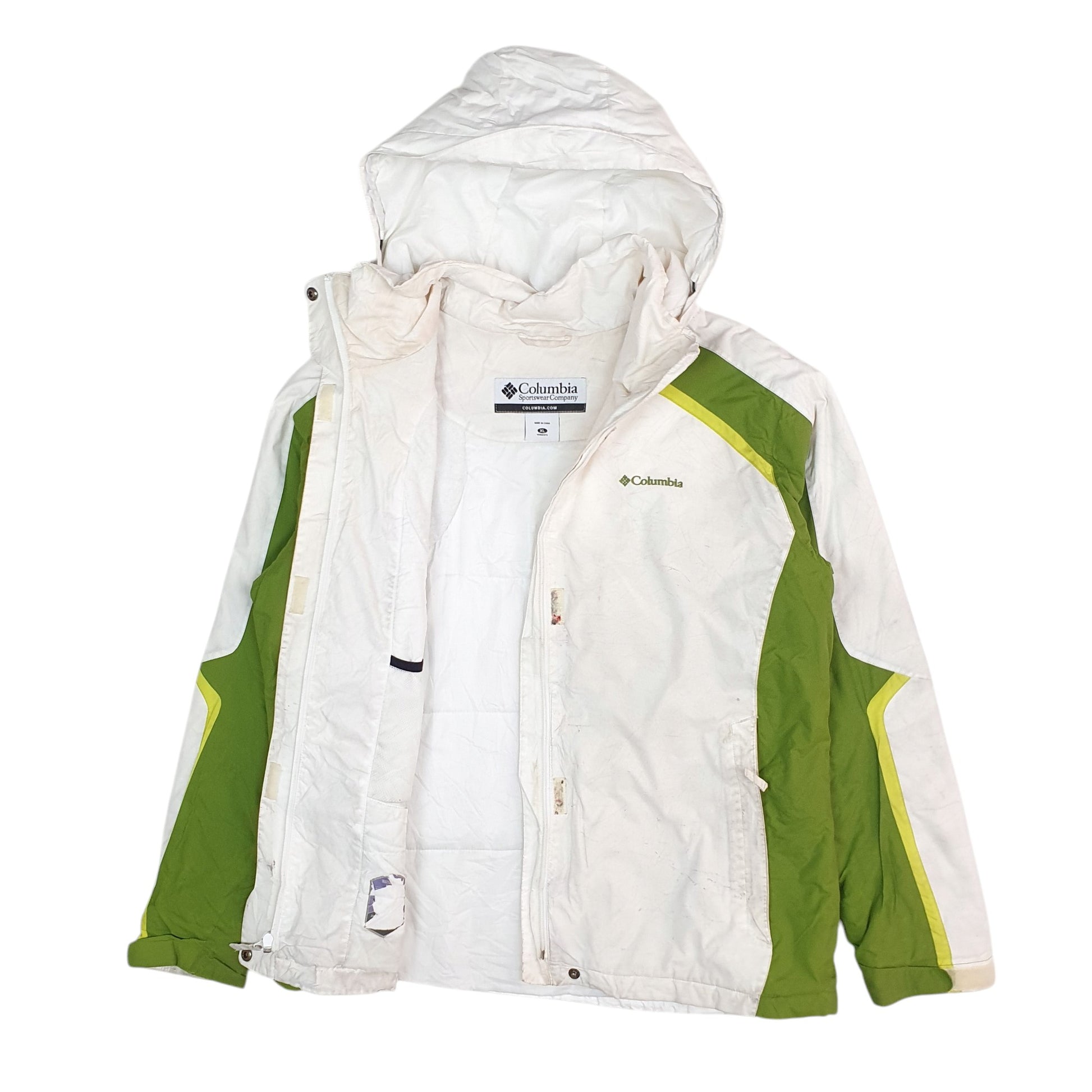 Womens White Columbia Sportswear Hooded  Coat