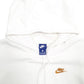 Mens White Nike Swoosh Hoodie Jumper