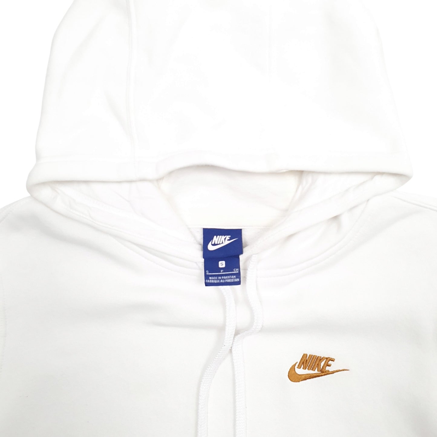 Mens White Nike Swoosh Hoodie Jumper
