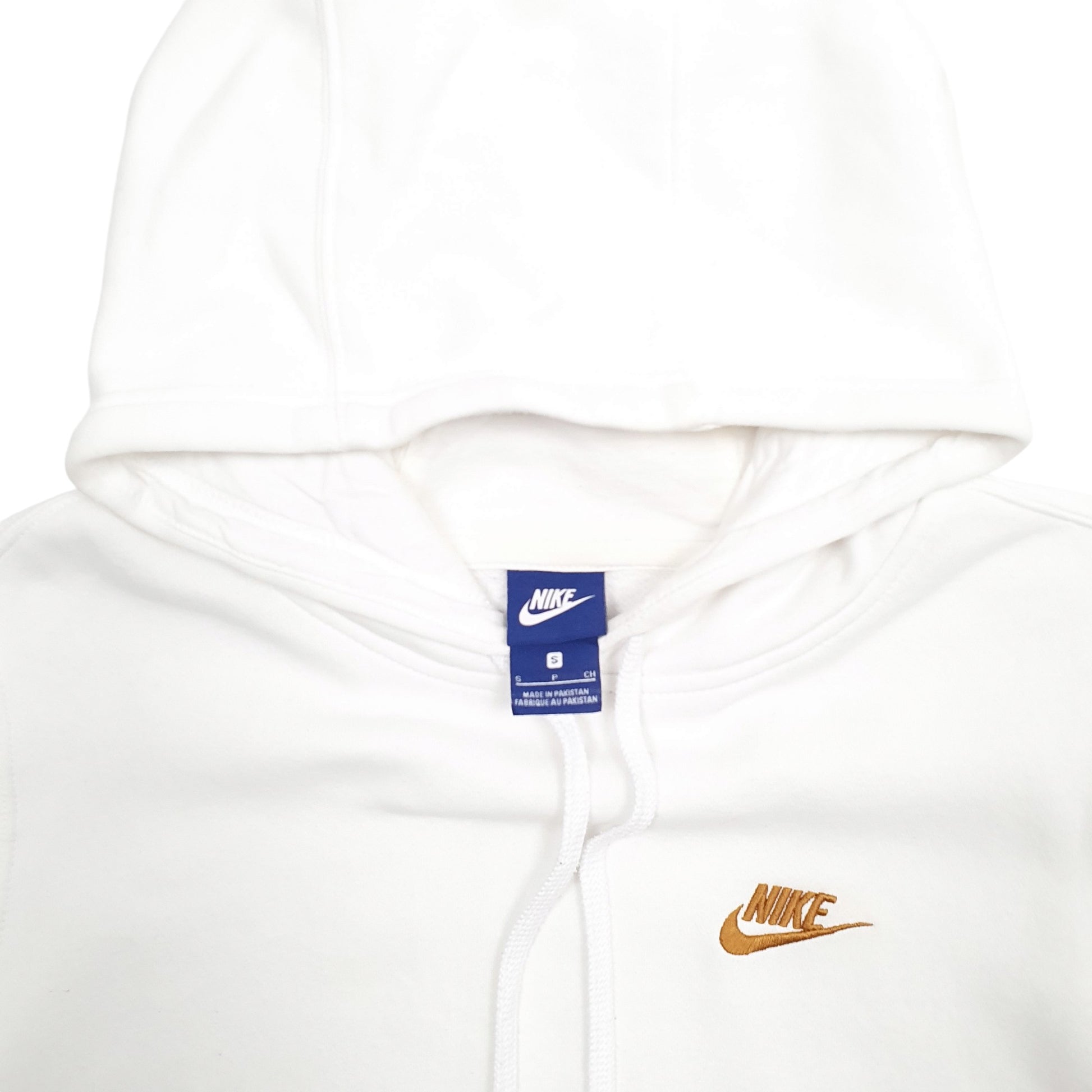 Mens White Nike Swoosh Hoodie Jumper