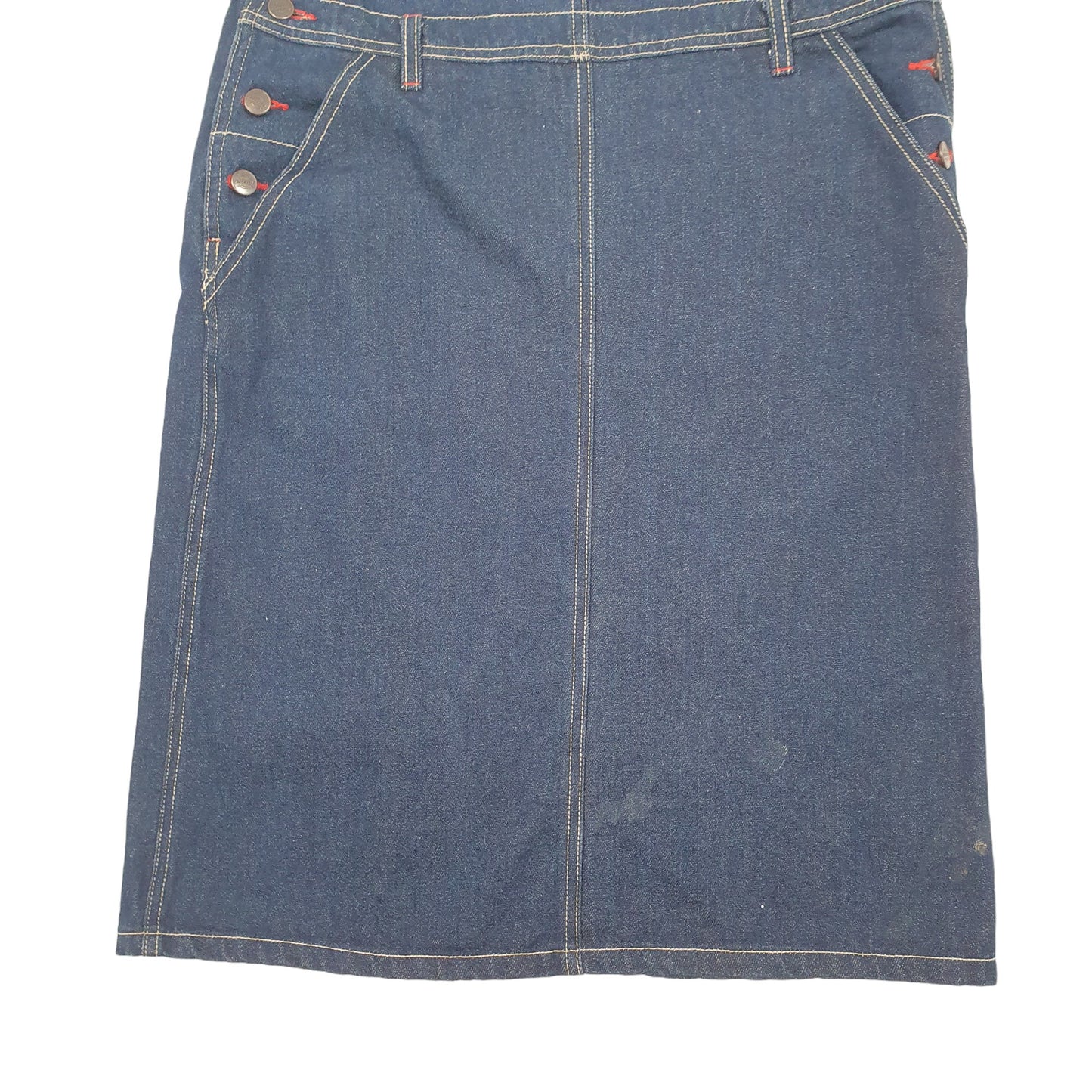 Womens Blue Dickies Denim Skirt Overalls Coveralls Dungaree Trousers