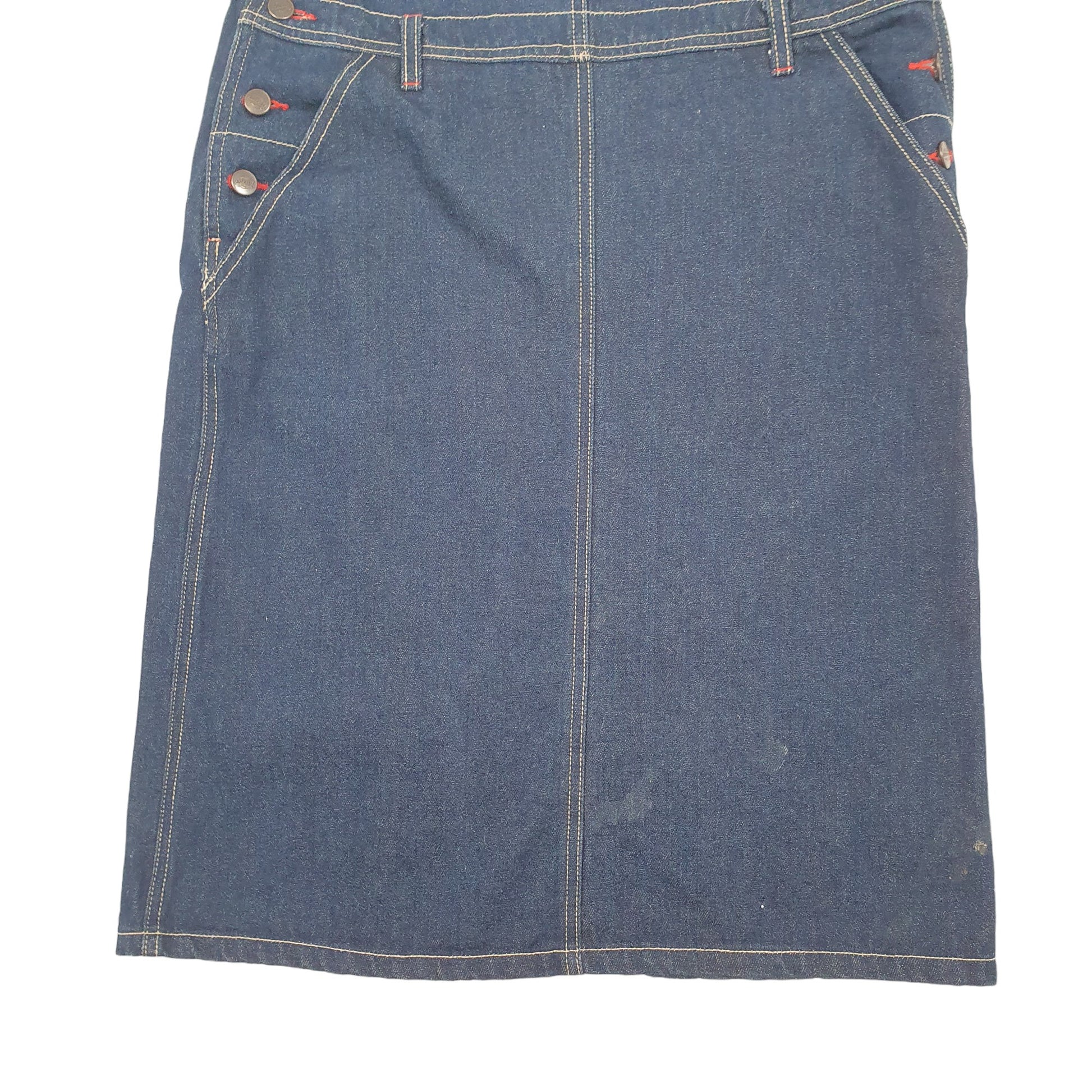 Womens Blue Dickies Denim Skirt Overalls Coveralls Dungaree Trousers