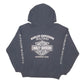 Mens Black Harley Davidson Military Hoodie Jumper