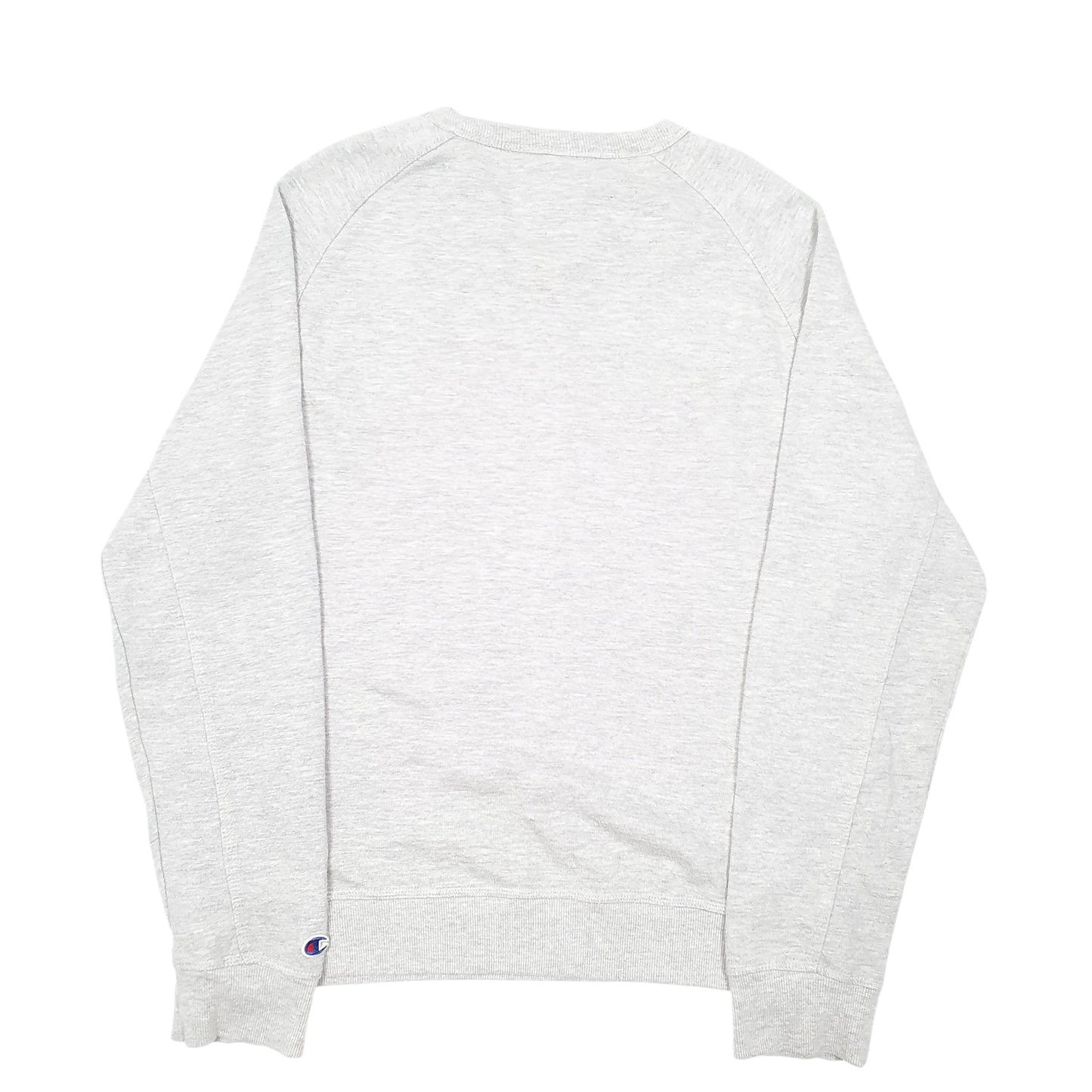 Mens Grey Champion Script Raglan Crewneck Jumper