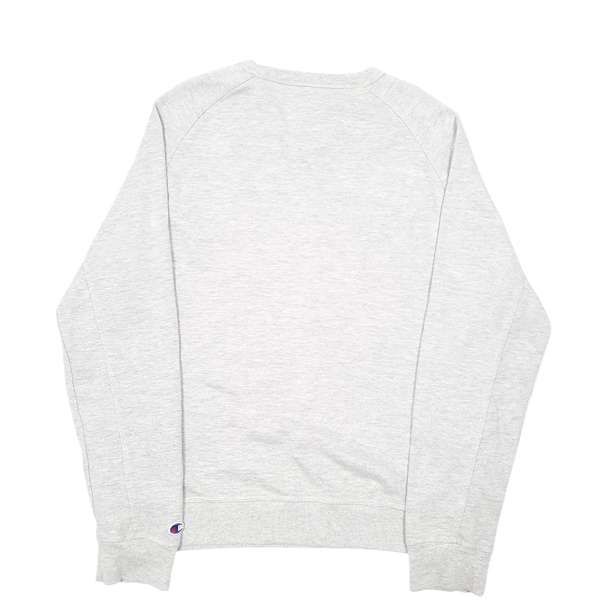 Mens Grey Champion Script Raglan Crewneck Jumper