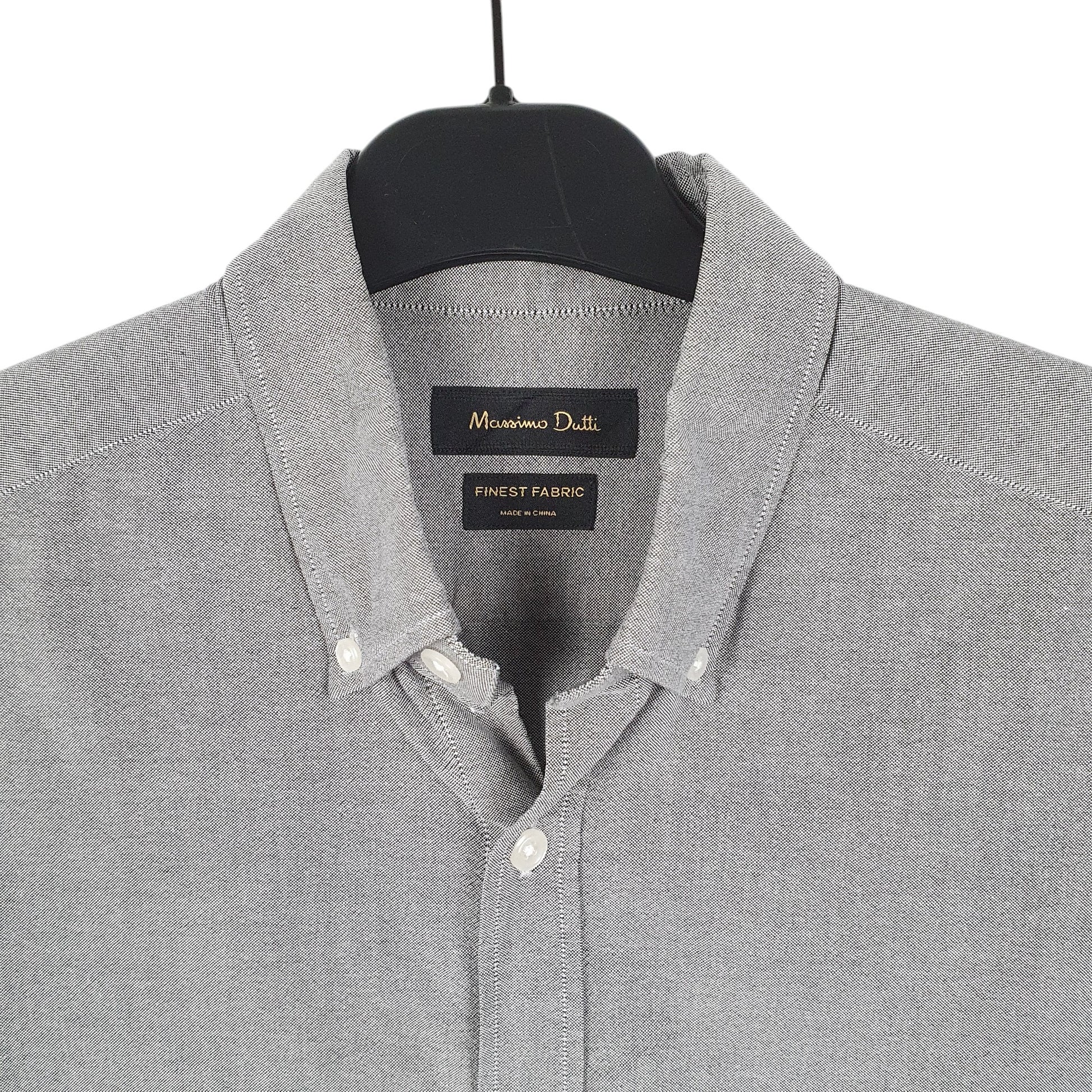 Mens Grey Massimo Dutti  Long Sleeve Shirt