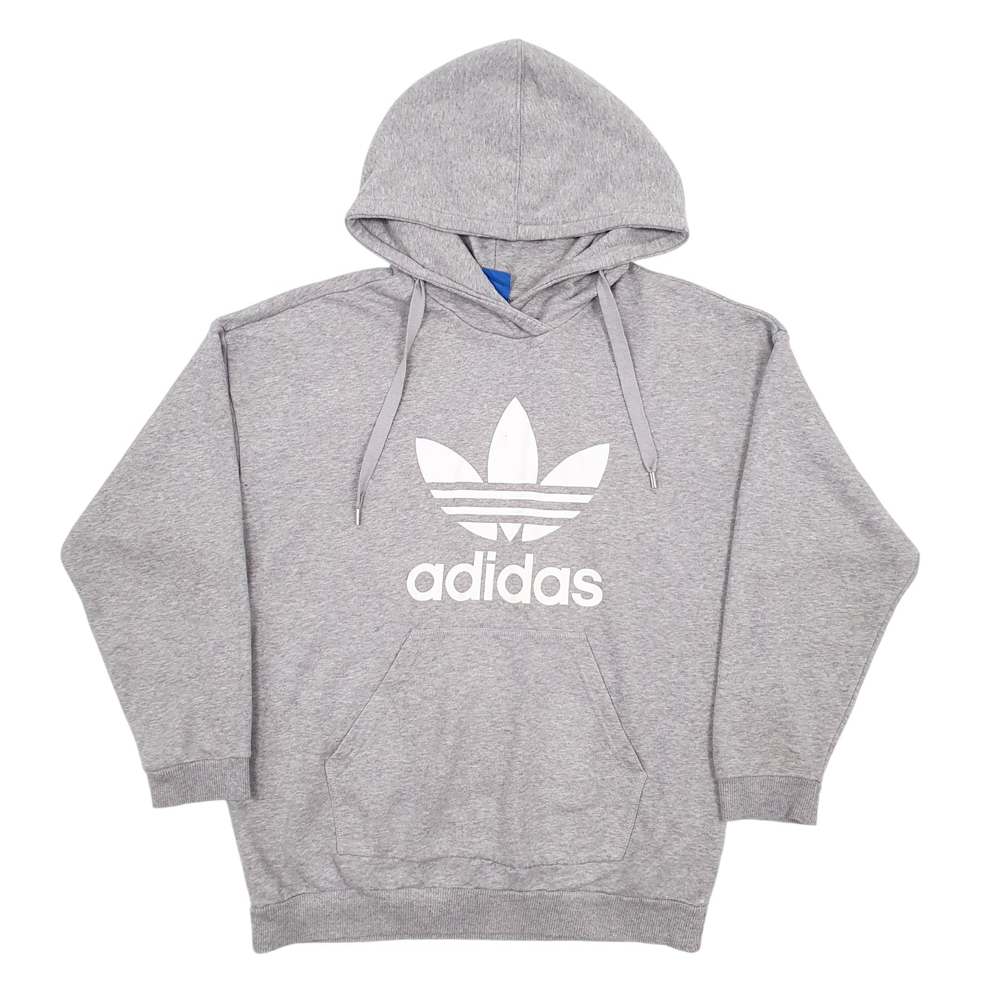 Mens Grey Adidas Spellout Hoodie Jumper