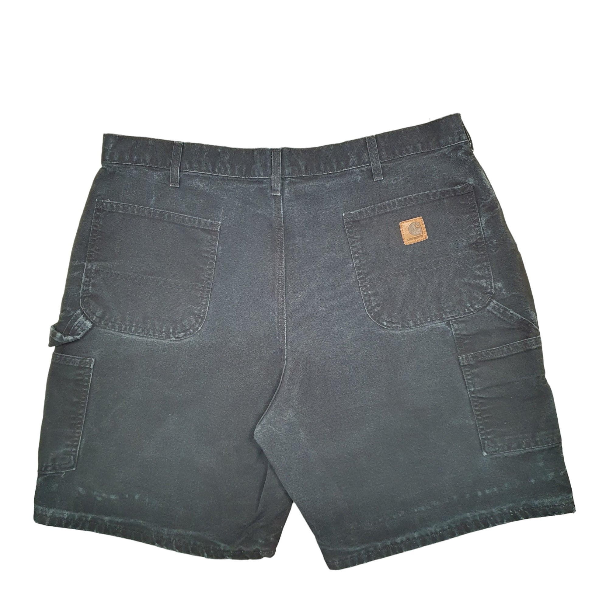 Mens Black Carhartt Workwear B25 Carpenter Shorts