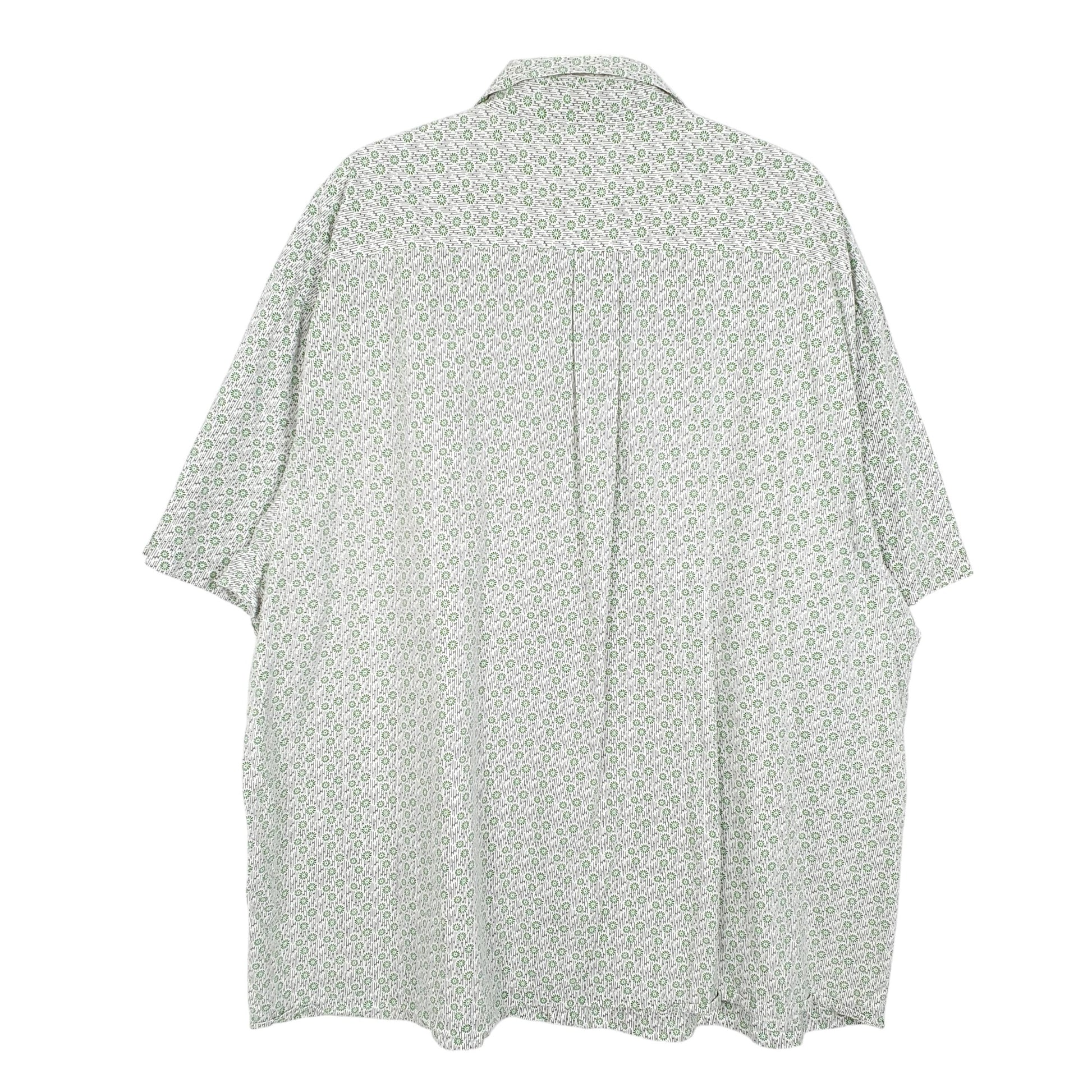 Mens White Old Navy Floral Flowers Short Sleeve Shirt