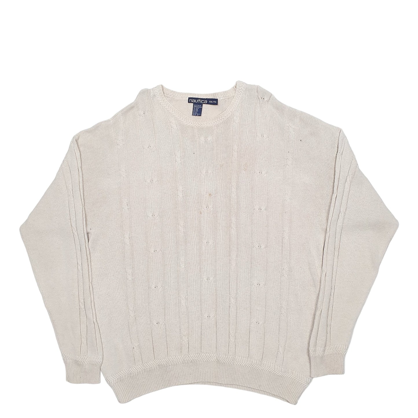 Mens Cream Nautica Knit Crewneck Jumper